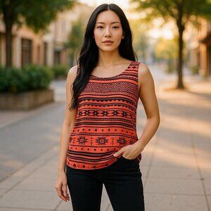 Live 4 Truth Vibrant Bare Back Sheer Blouse Size L